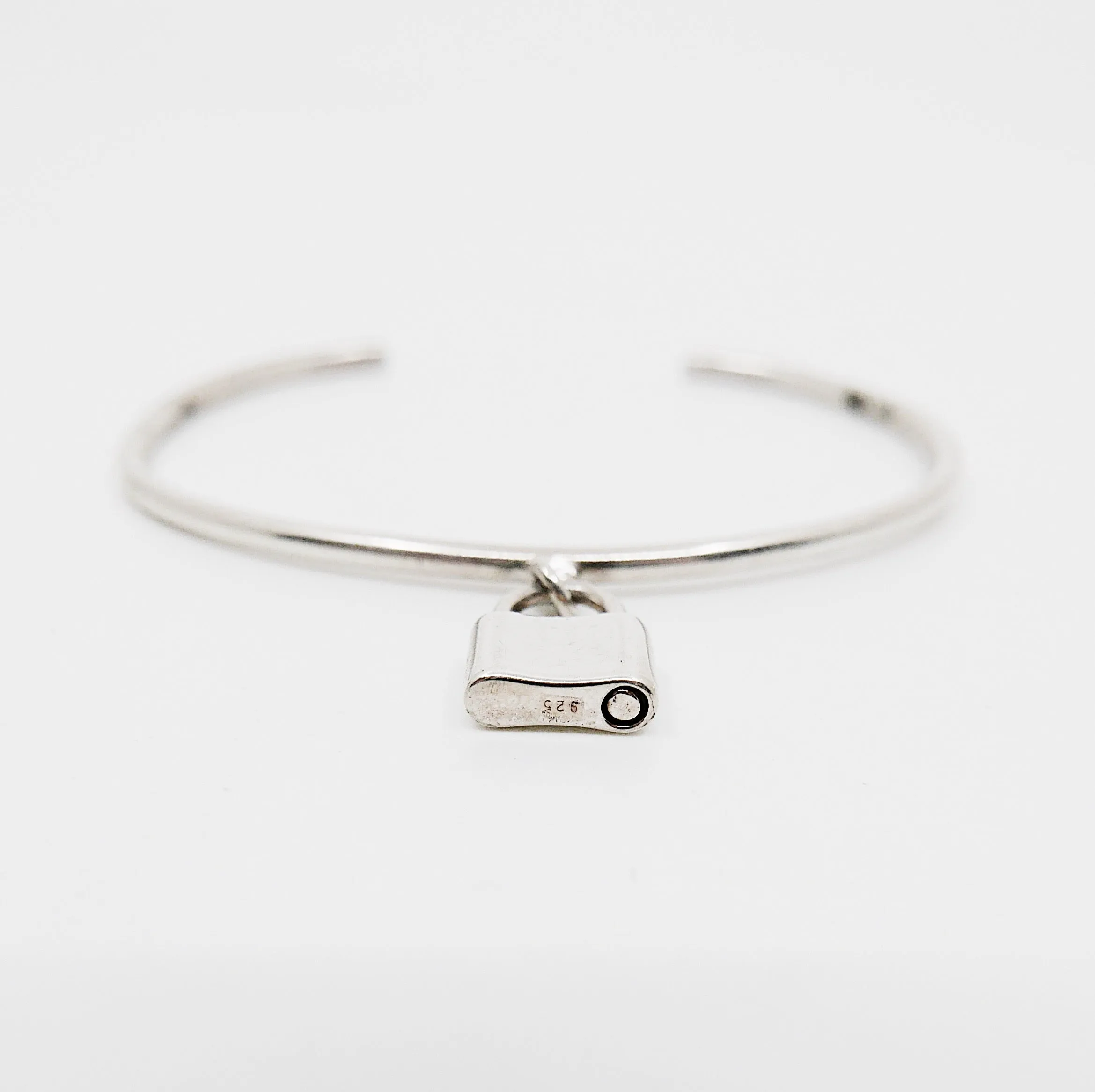 Silver Lock Cuff Bracelet