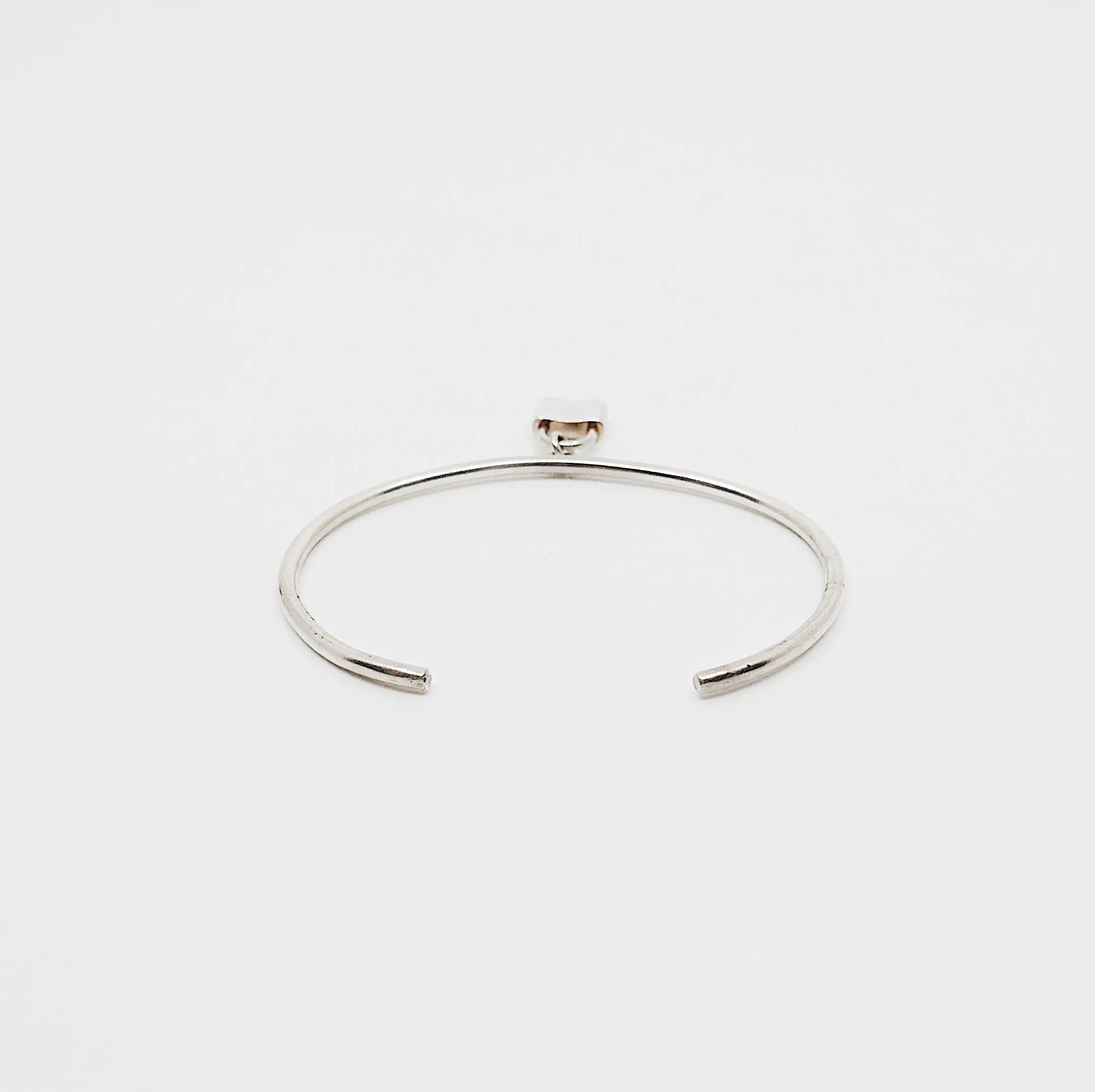 Silver Lock Cuff Bracelet