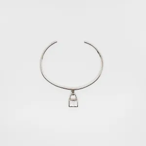 Silver Lock Cuff Bracelet
