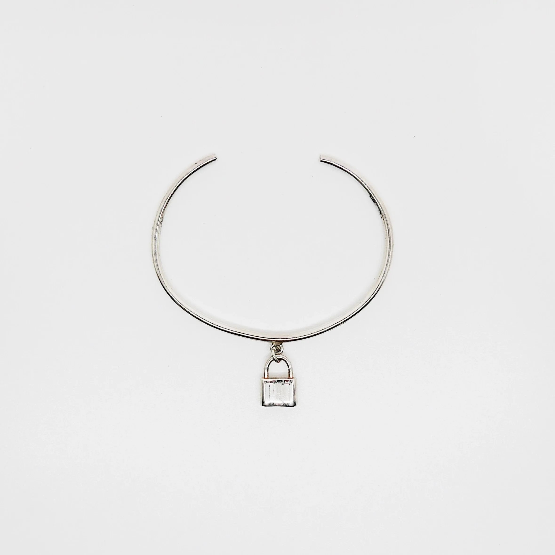 Silver Lock Cuff Bracelet