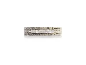 Silver Micro Pave SZ Bar Bracelet