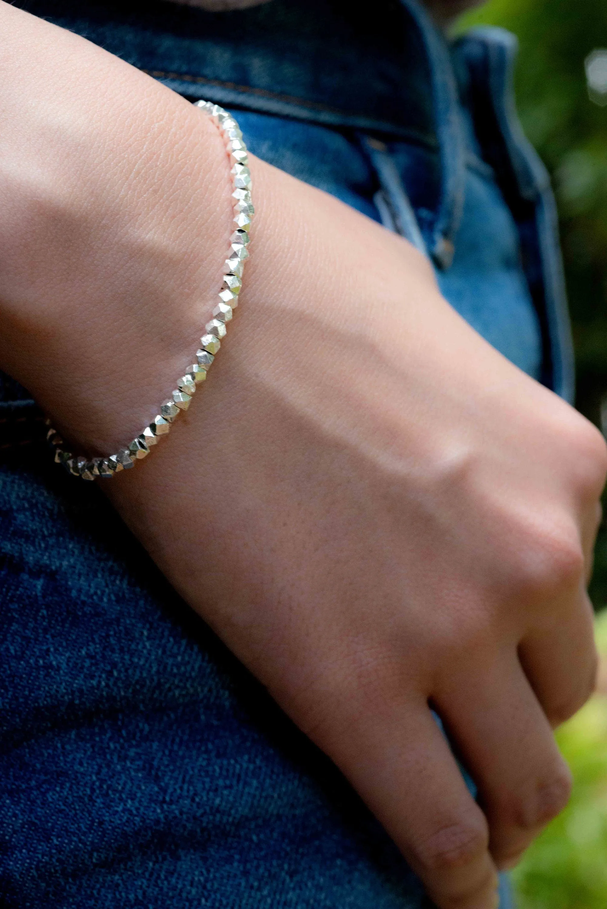 Silver Nugget Bracelet