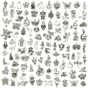 Silver Pewter Smooth Metal Charms Pendants DIY for Necklace Bracelet Dangle Jewelry