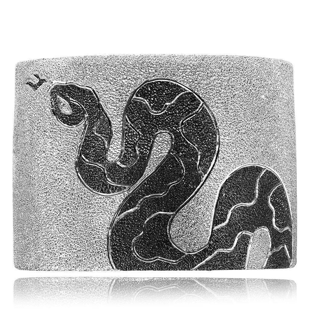 Silver Serpent Cuff Bracelet