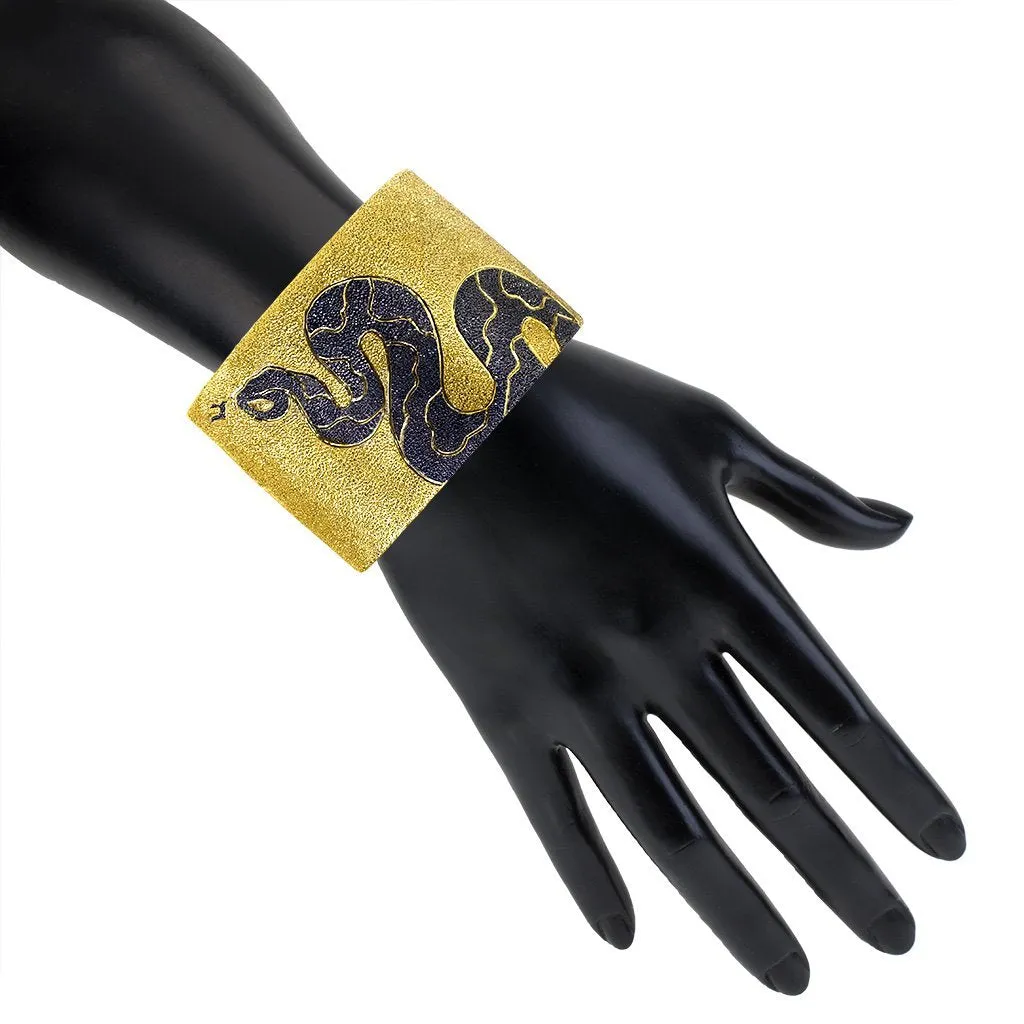 Silver Serpent Cuff Bracelet