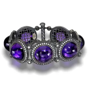 Silver Symbolica Bracelet with Japanese Amethyst, Topaz