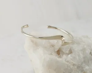 Silver Wave Cuff Bracelet