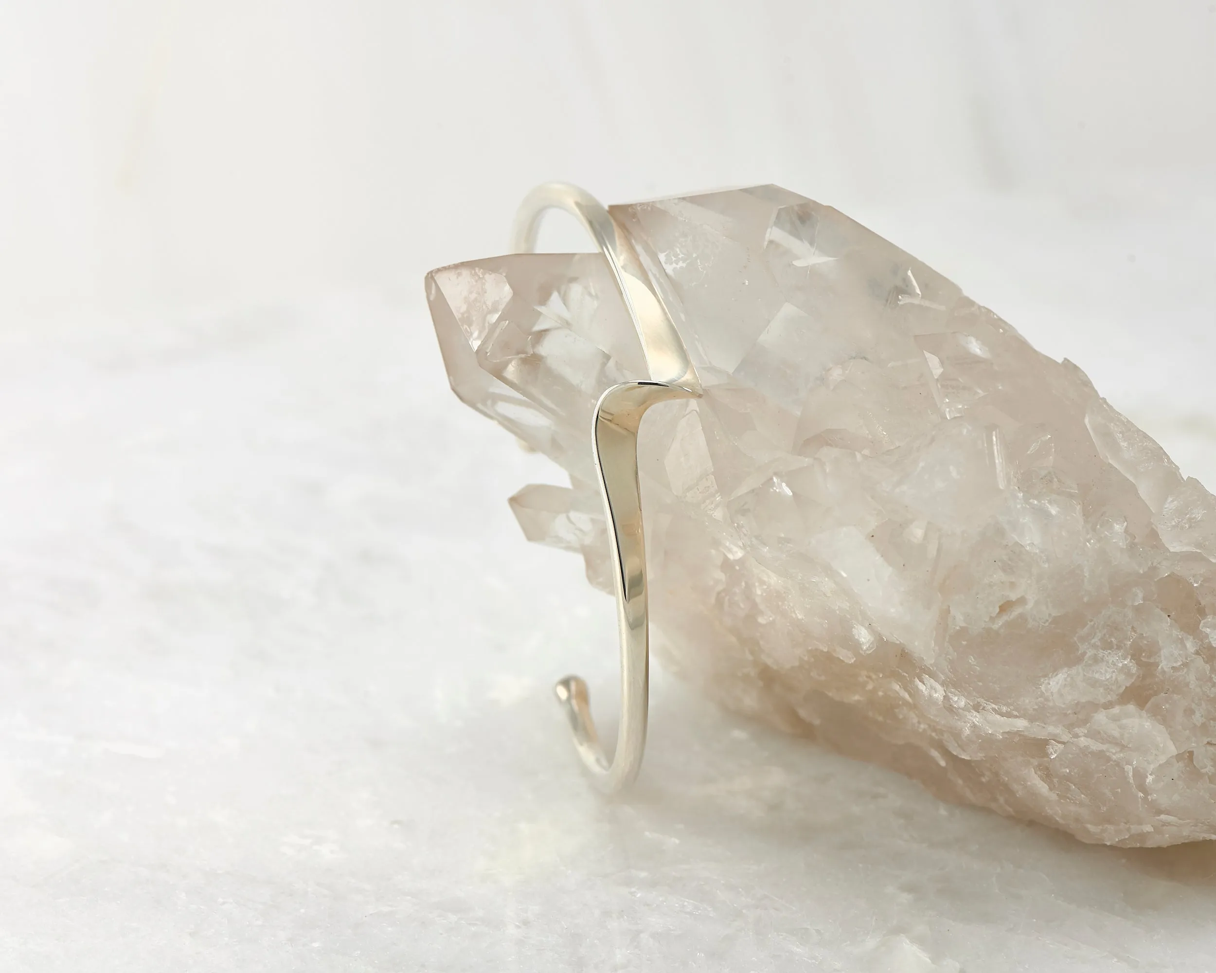 Silver Wave Cuff Bracelet