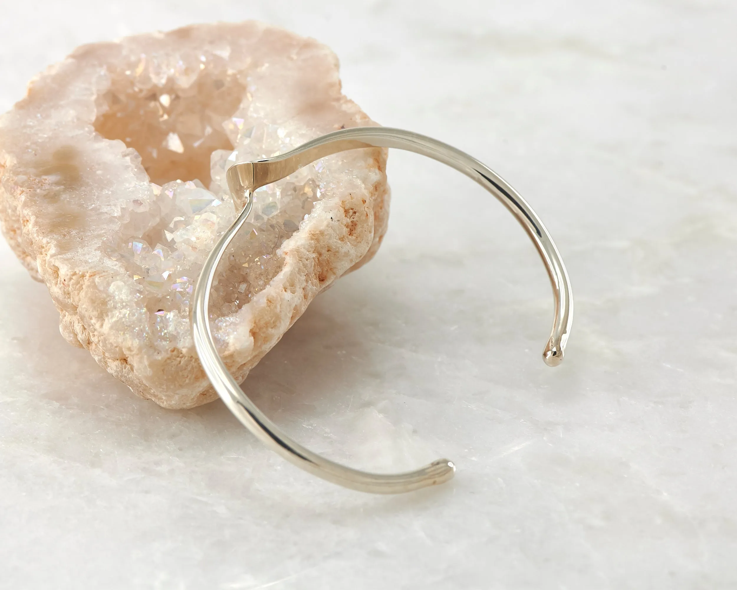 Silver Wave Cuff Bracelet