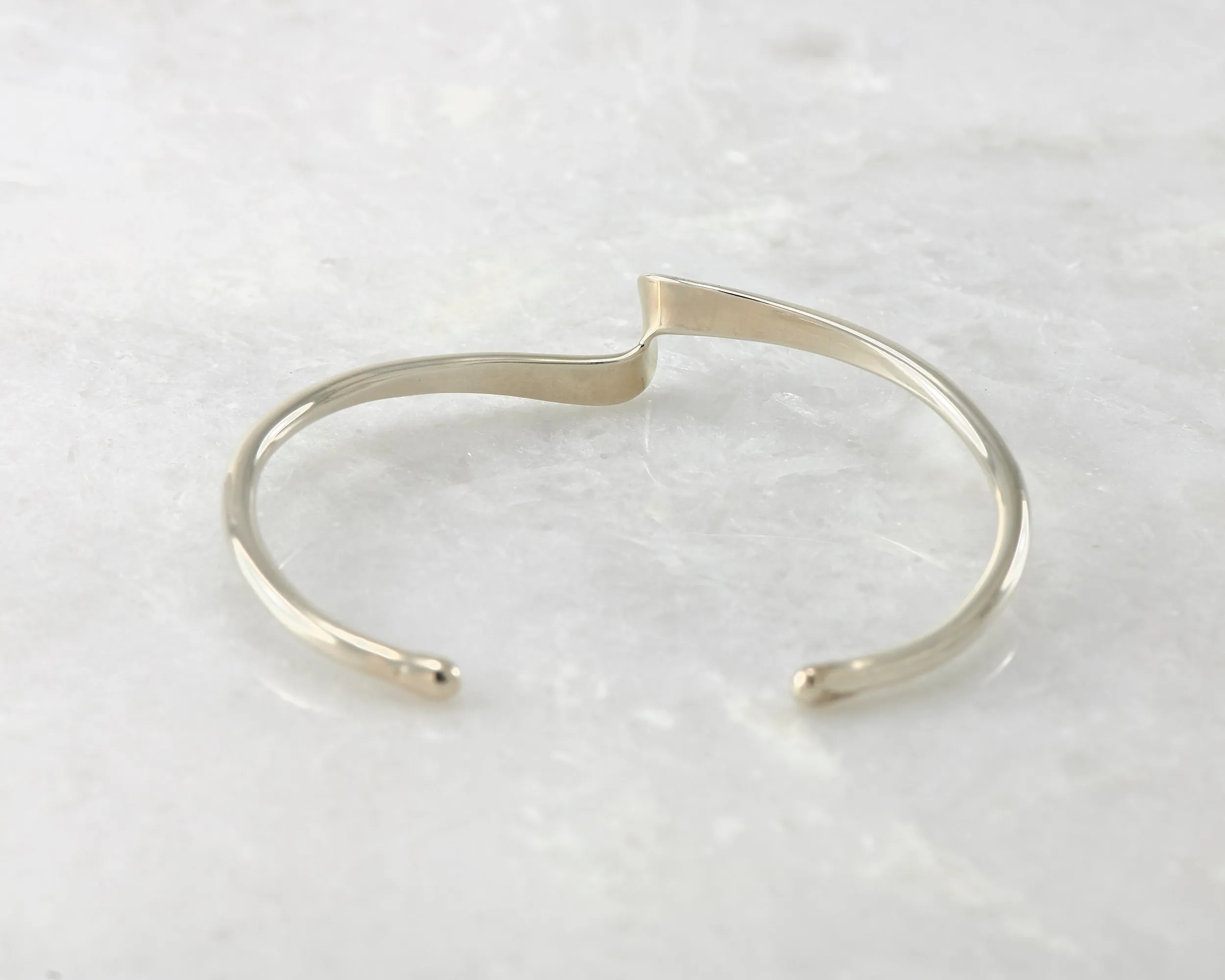 Silver Wave Cuff Bracelet