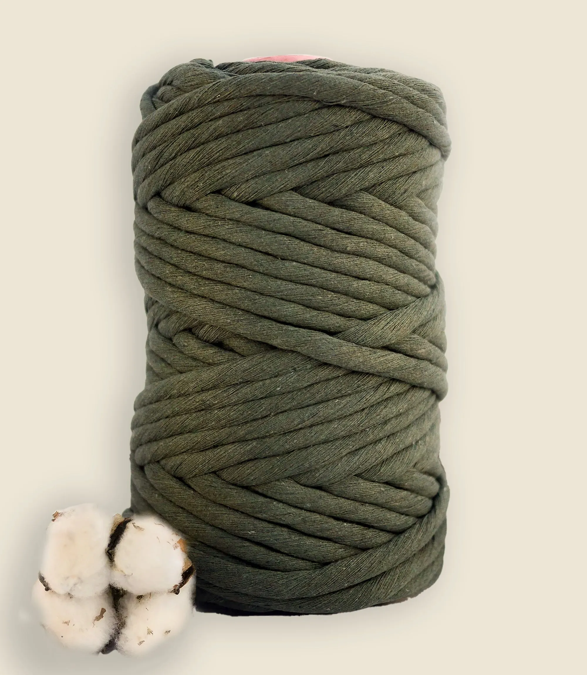 Single strand string, 8 mm recycled cotton, 1 kg