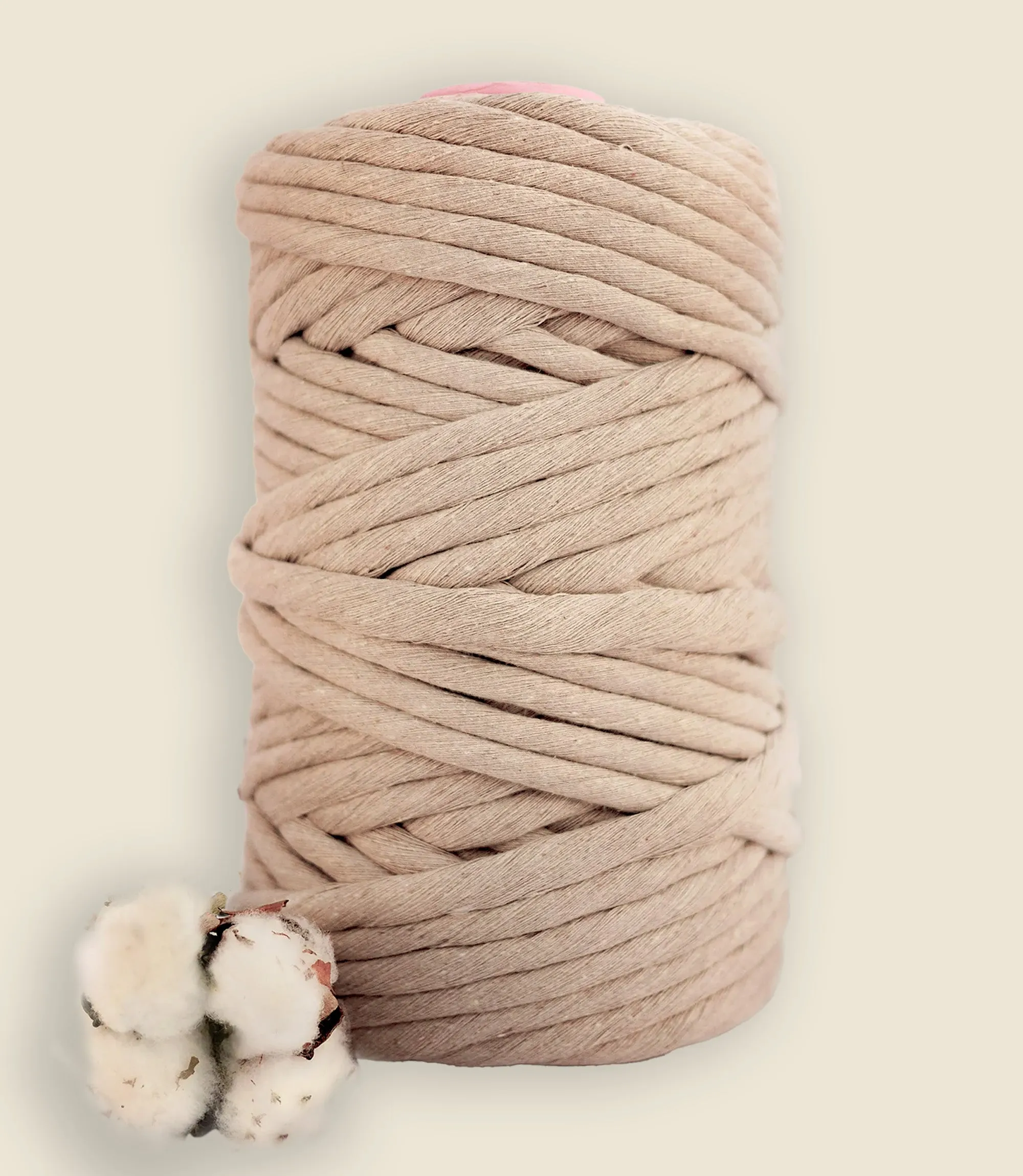 Single strand string, 8 mm recycled cotton, 1 kg