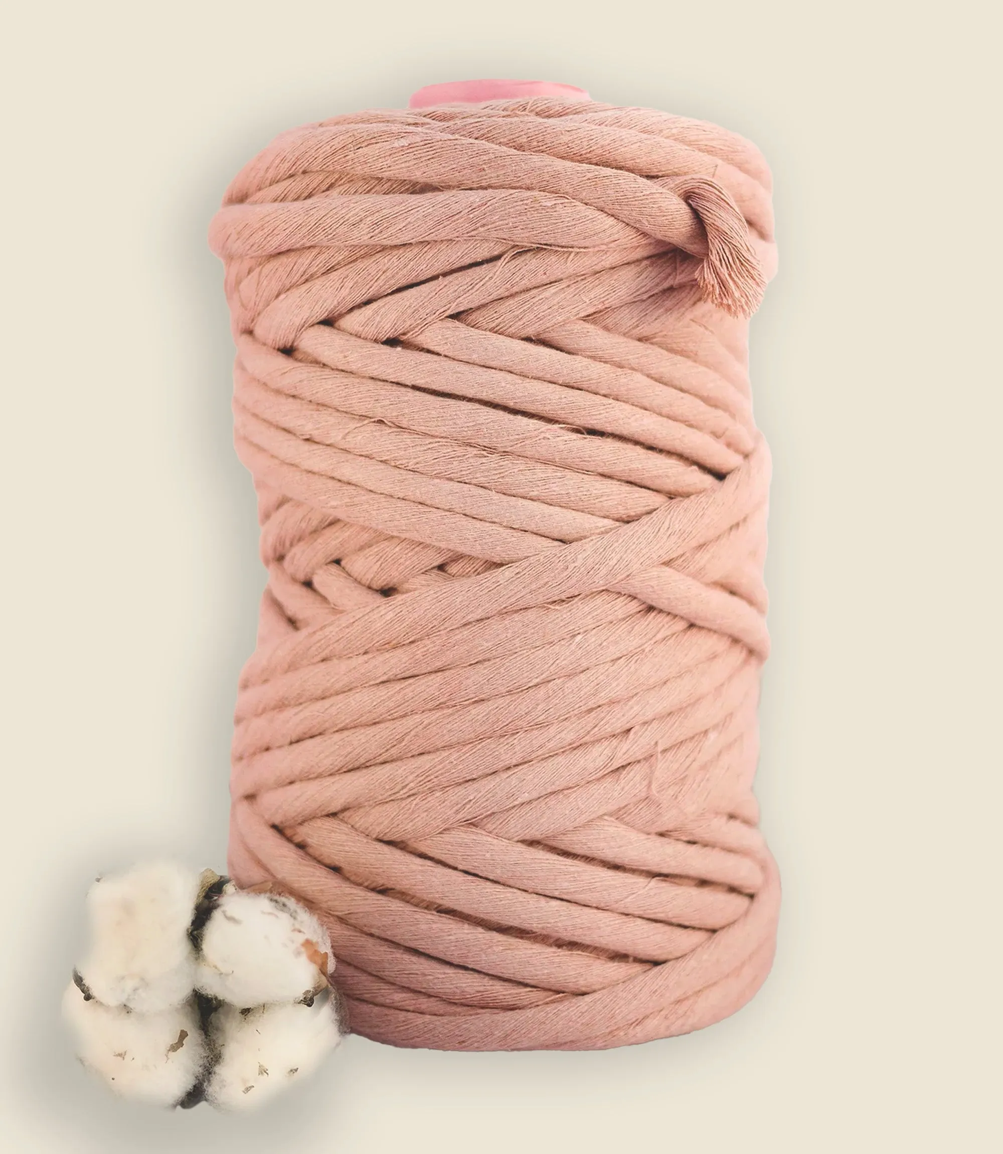 Single strand string, 8 mm recycled cotton, 1 kg