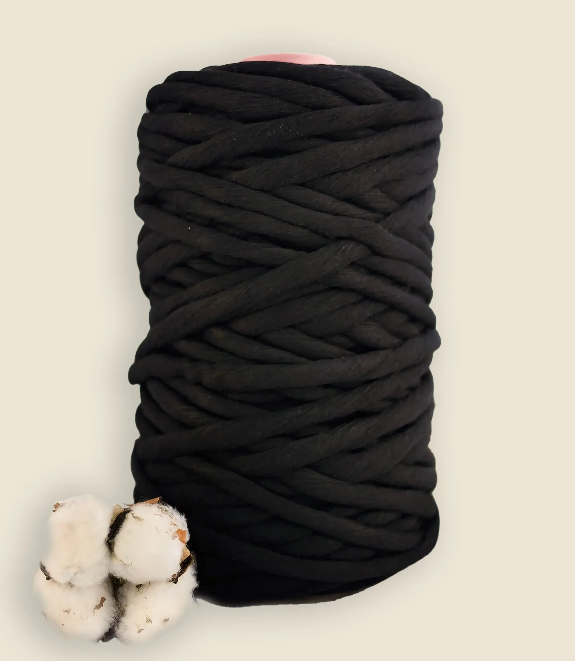 Single strand string, 8 mm recycled cotton, 1 kg