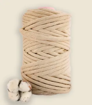 Single strand string, 8 mm recycled cotton, 1 kg