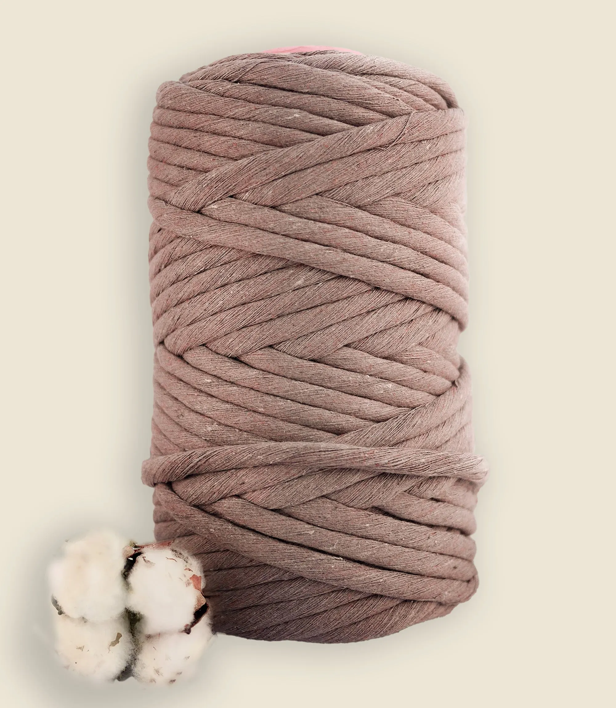 Single strand string, 8 mm recycled cotton, 1 kg