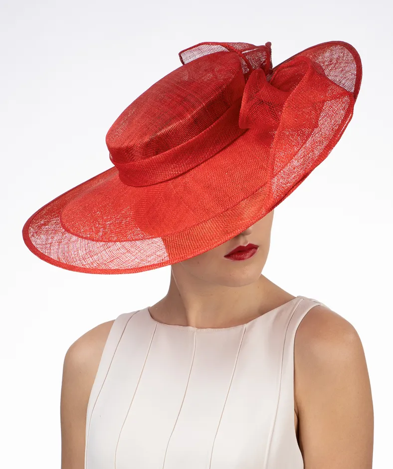 soft boater ~ red