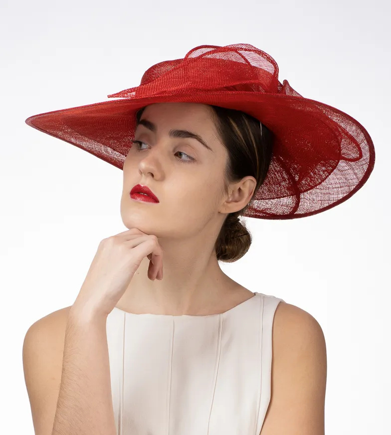 soft boater ~ red
