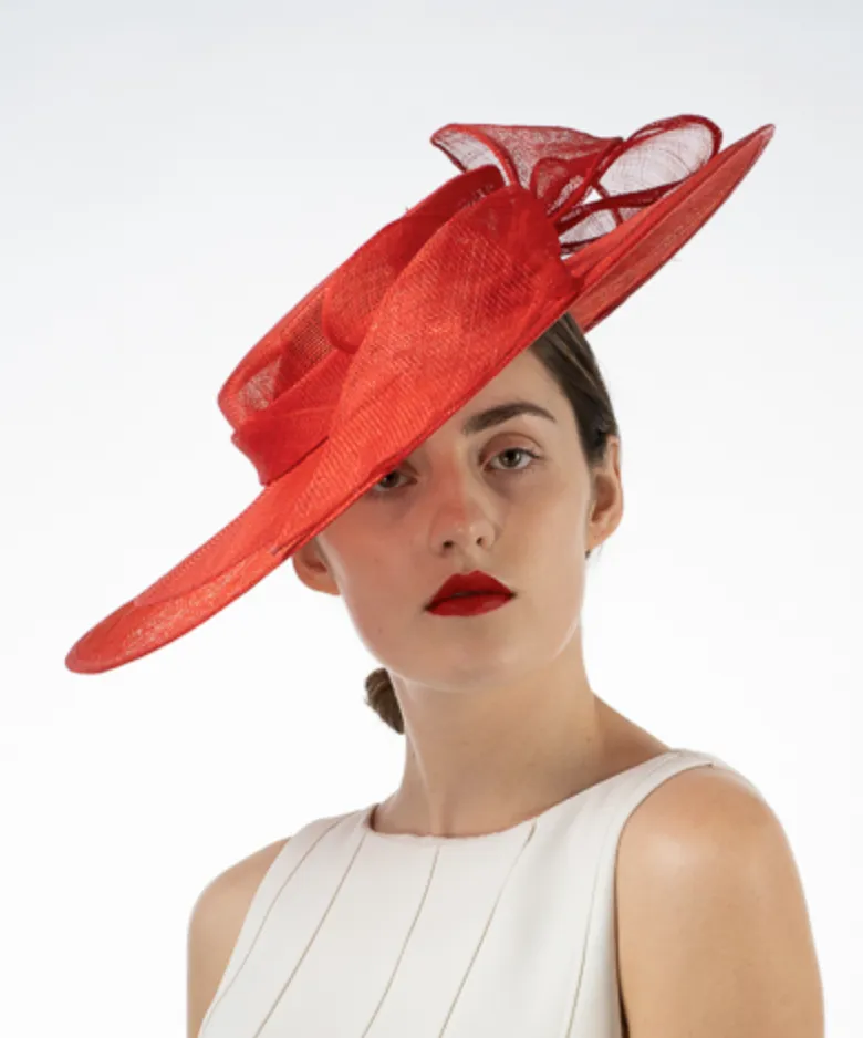 soft boater ~ red