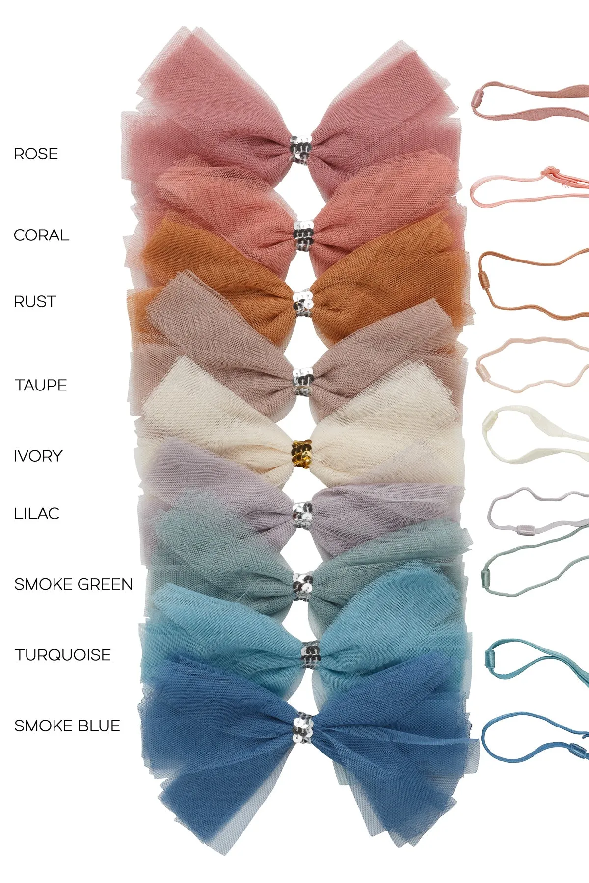 Soft Tulle Strips CLIP   WRAP - Coral