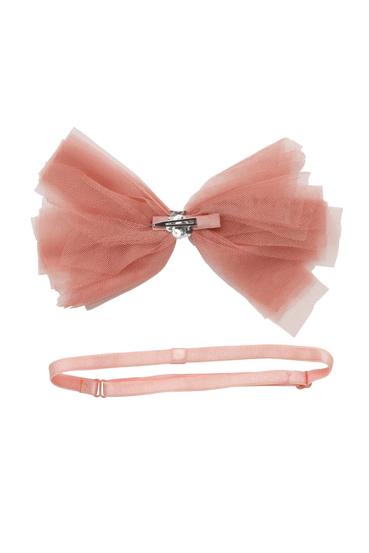 Soft Tulle Strips CLIP   WRAP - Coral