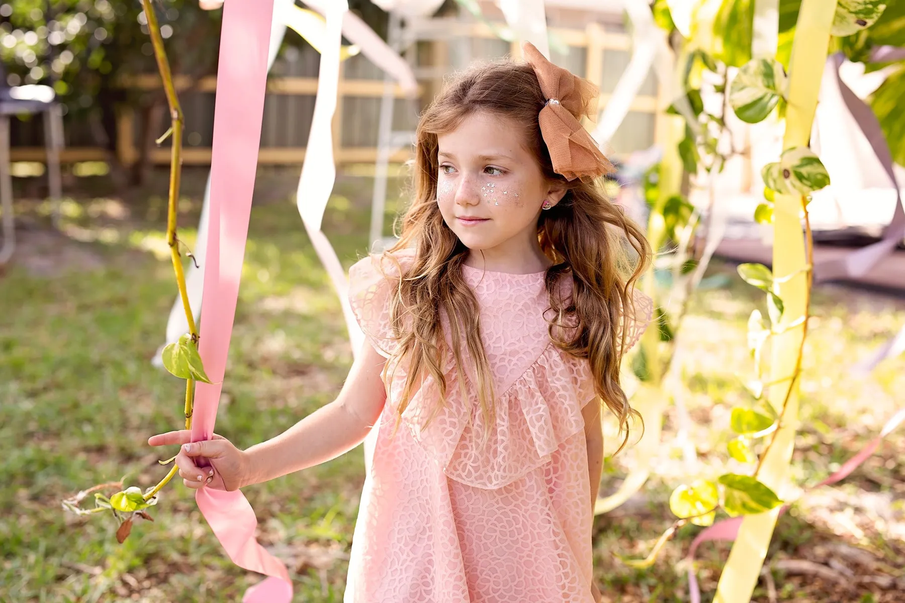 Soft Tulle Strips CLIP   WRAP - Coral