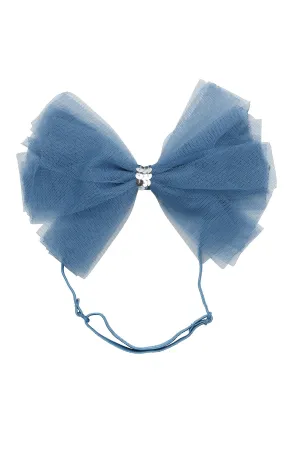 Soft Tulle Strips CLIP   WRAP - Smoke Blue