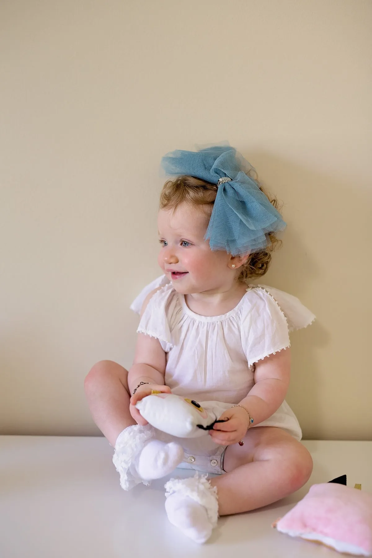 Soft Tulle Strips CLIP   WRAP - Smoke Blue