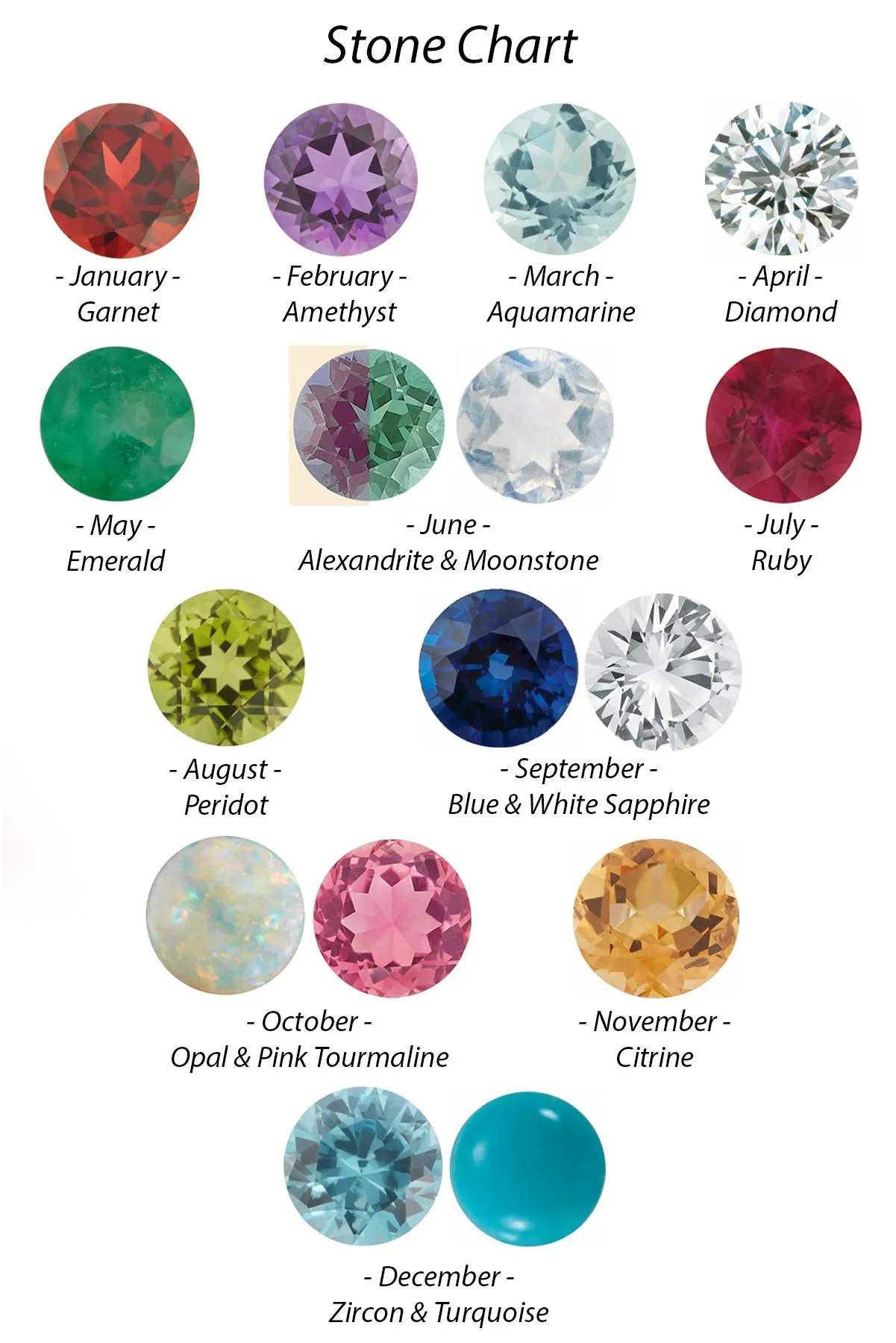 Solid 10k Gold Birthstone Studs