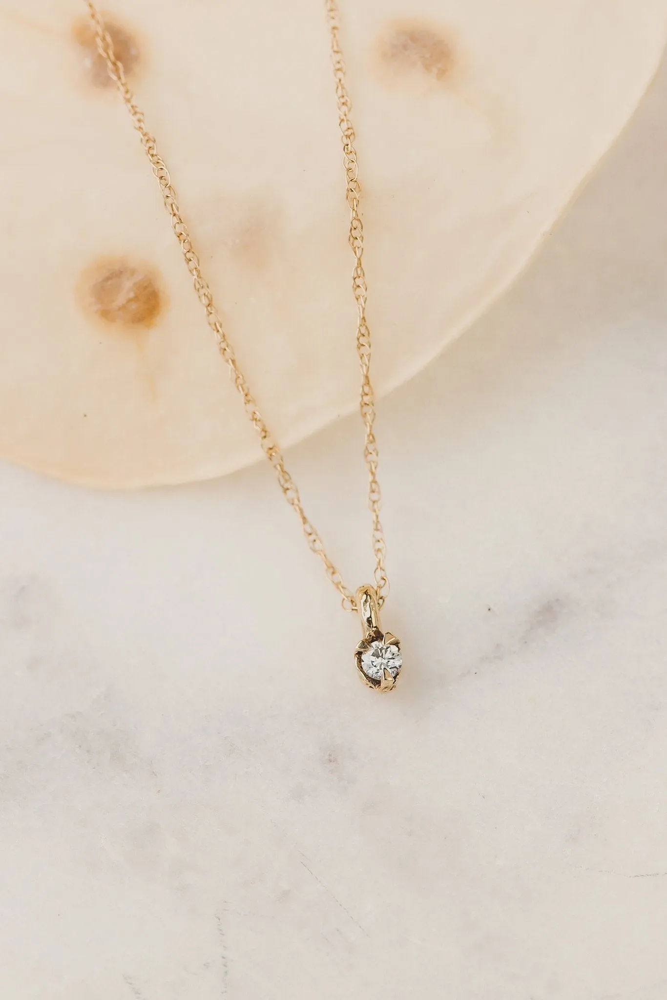 Solid Gold Lab Diamond Pendant (Ready To Ship)