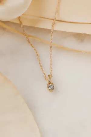 Solid Gold Salt and Pepper Diamond Pendant