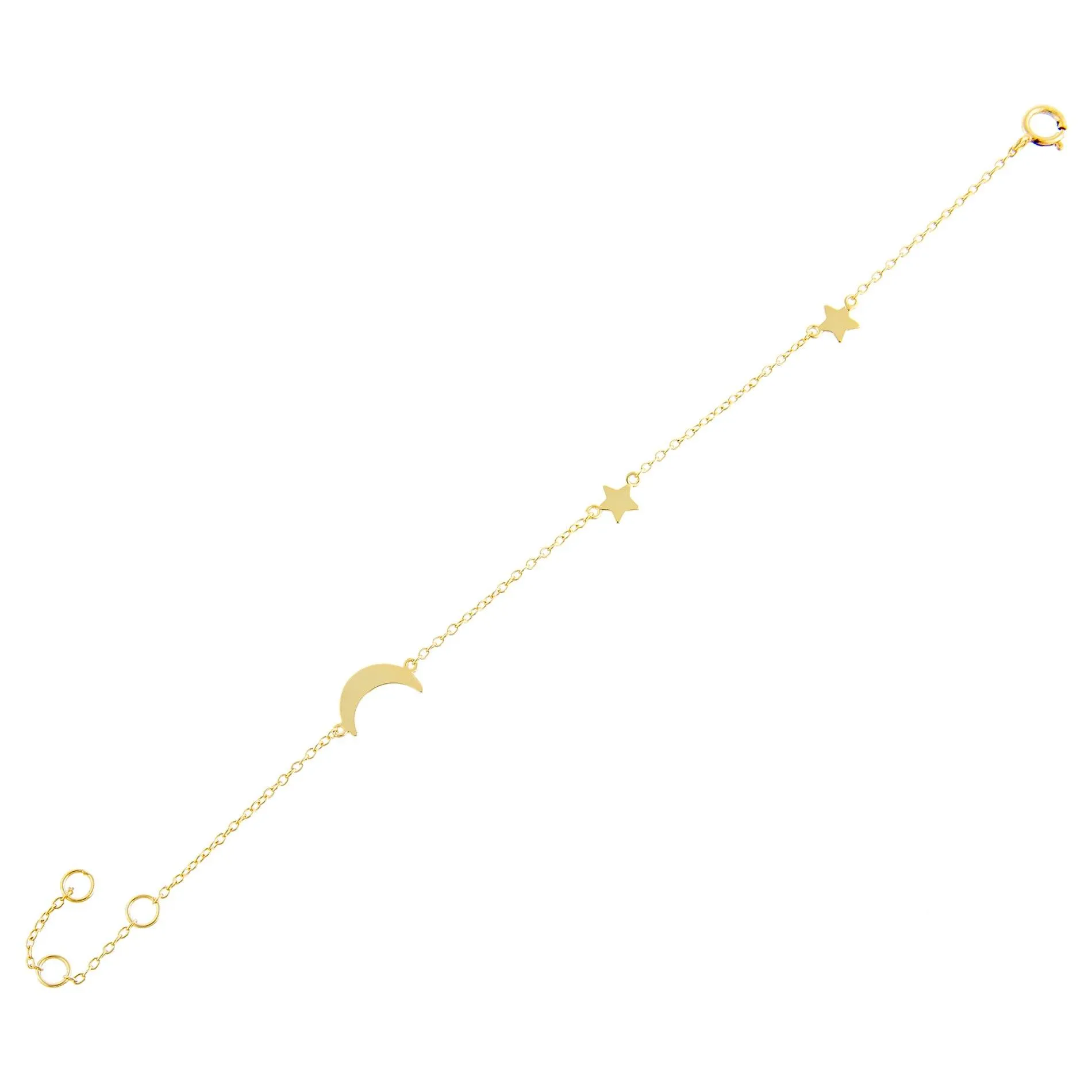 Solid Star X Moon Bracelet