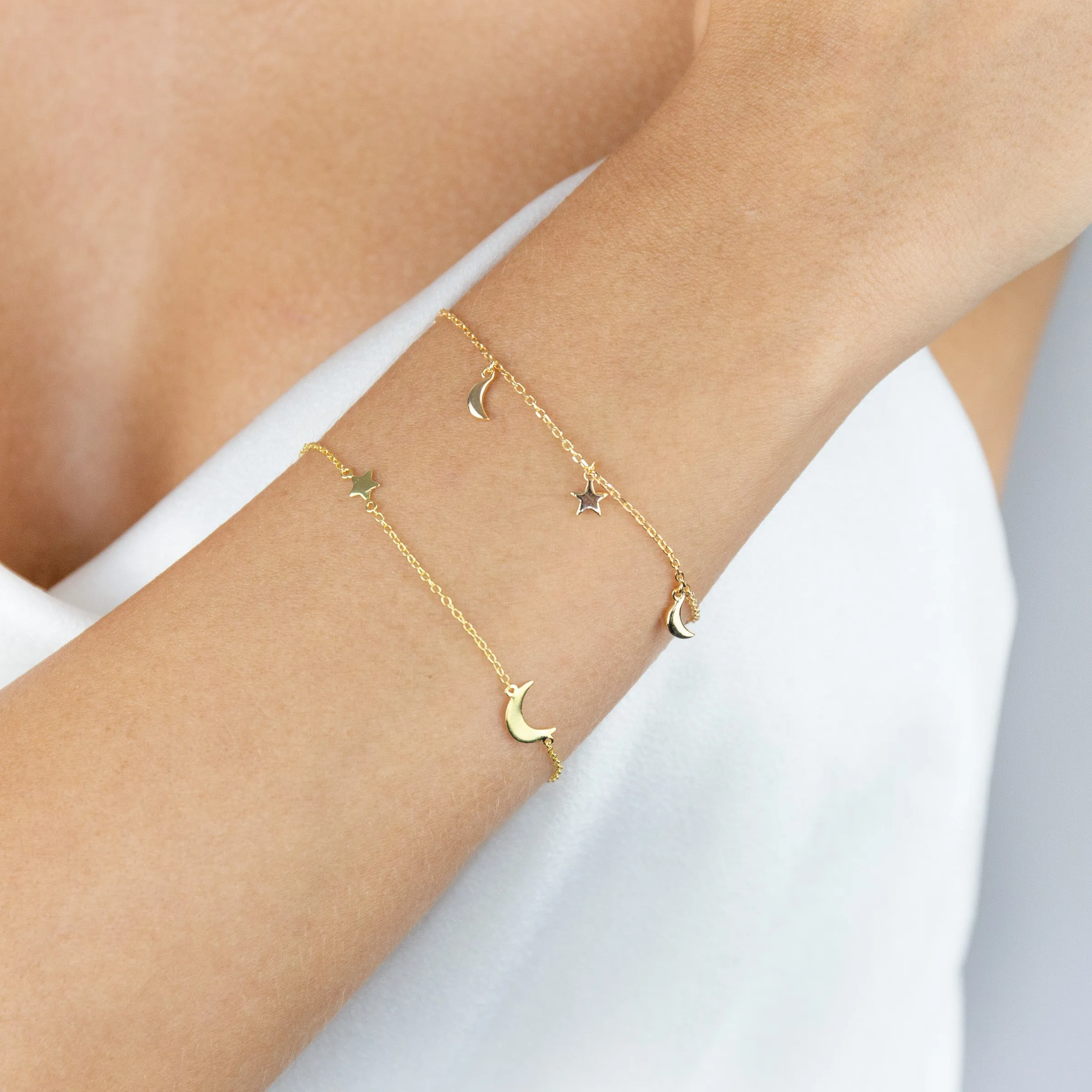 Solid Star X Moon Bracelet