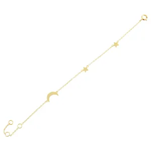 Solid Star X Moon Bracelet