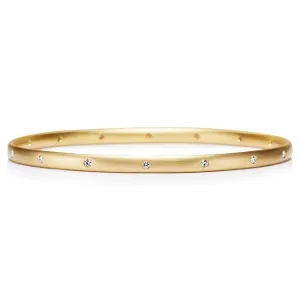 Sonoma Diamond Bangle in 20K Peach Gold- 3.8mm