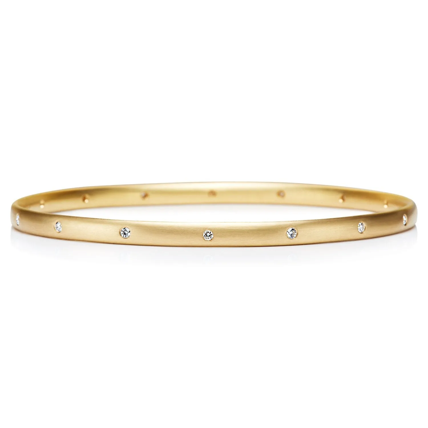 Sonoma Diamond Bangle in 20K Peach Gold- 3.8mm