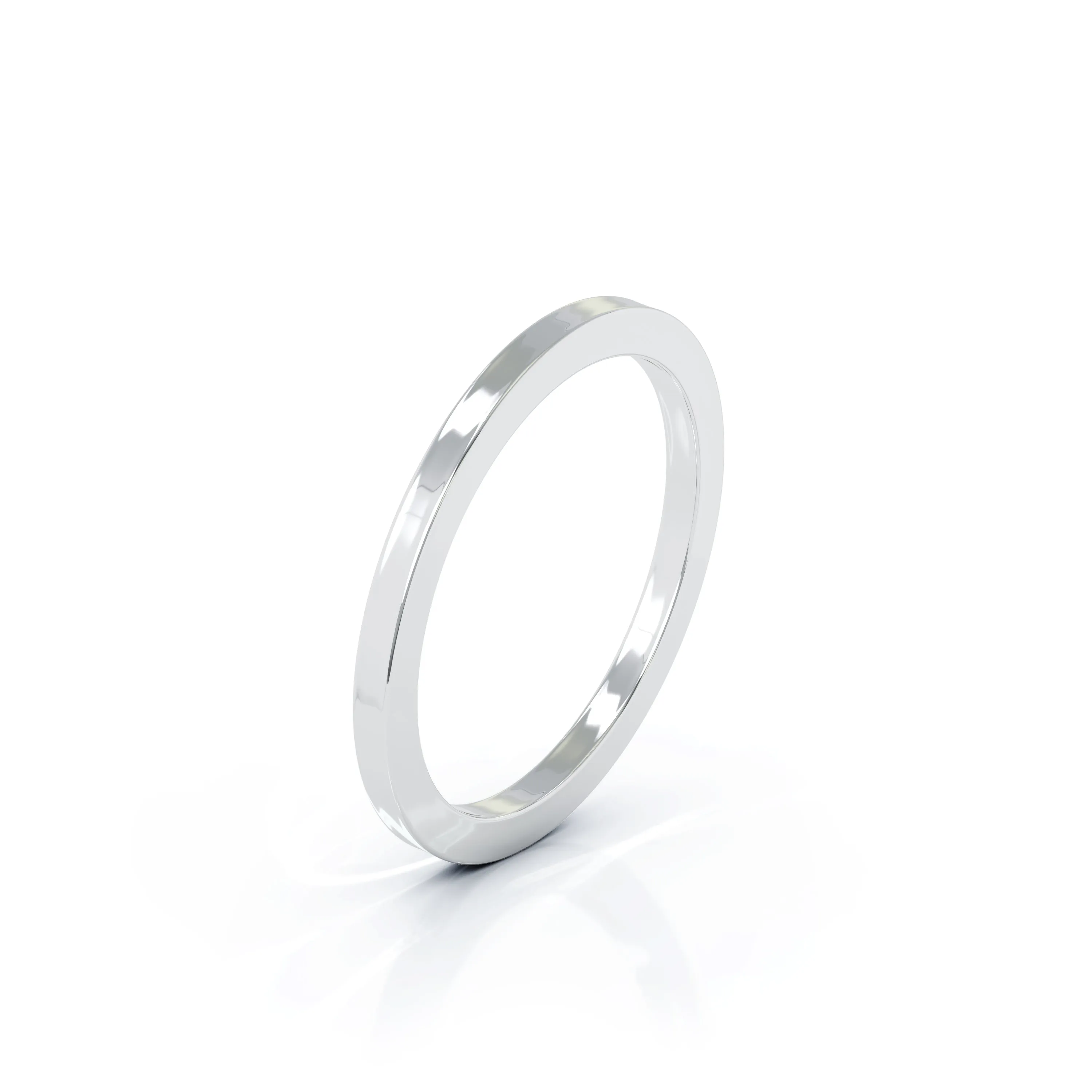 Square Profile 1.5MM High Polished Wedding Band in 14K Gold