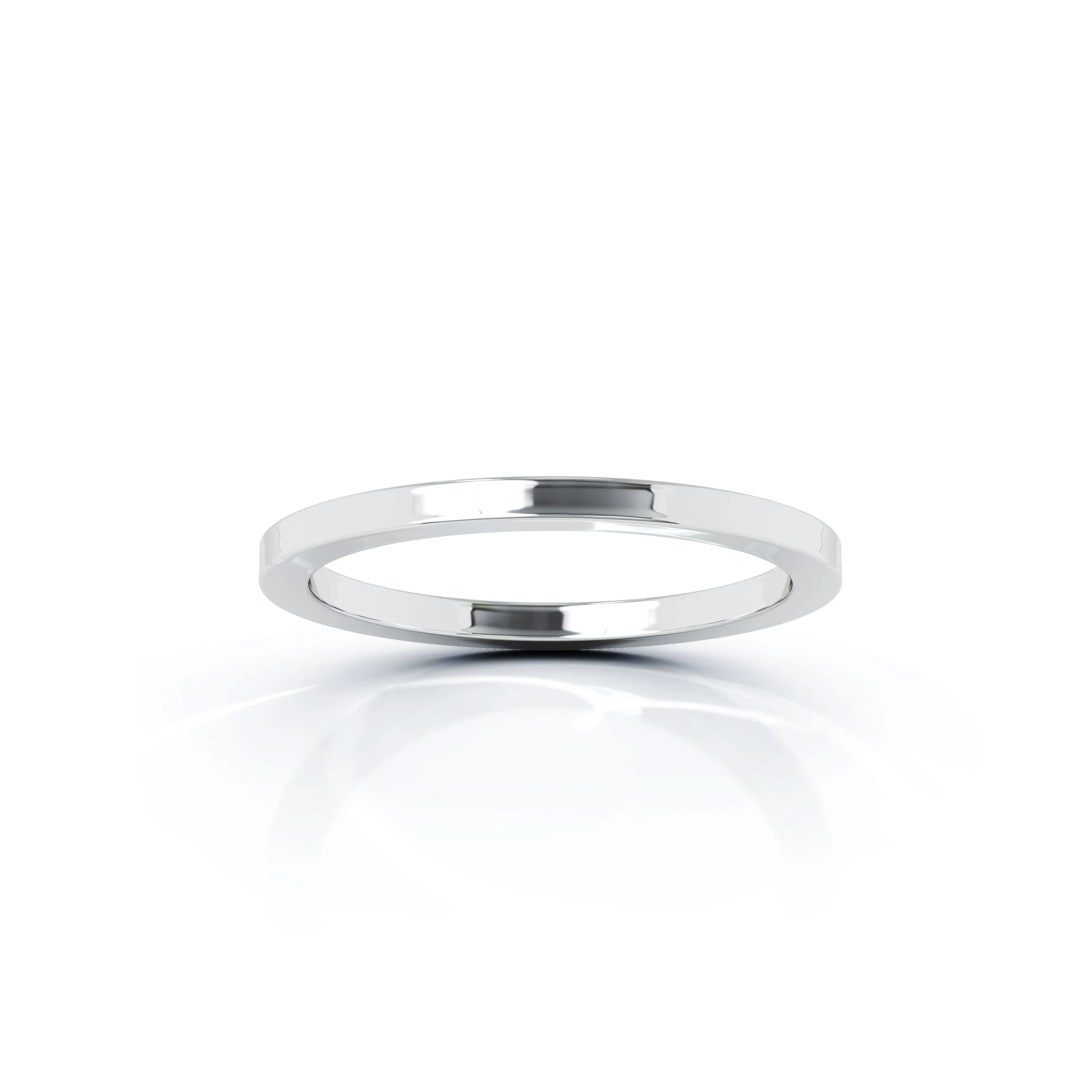 Square Profile 1.5MM High Polished Wedding Band in 14K Gold