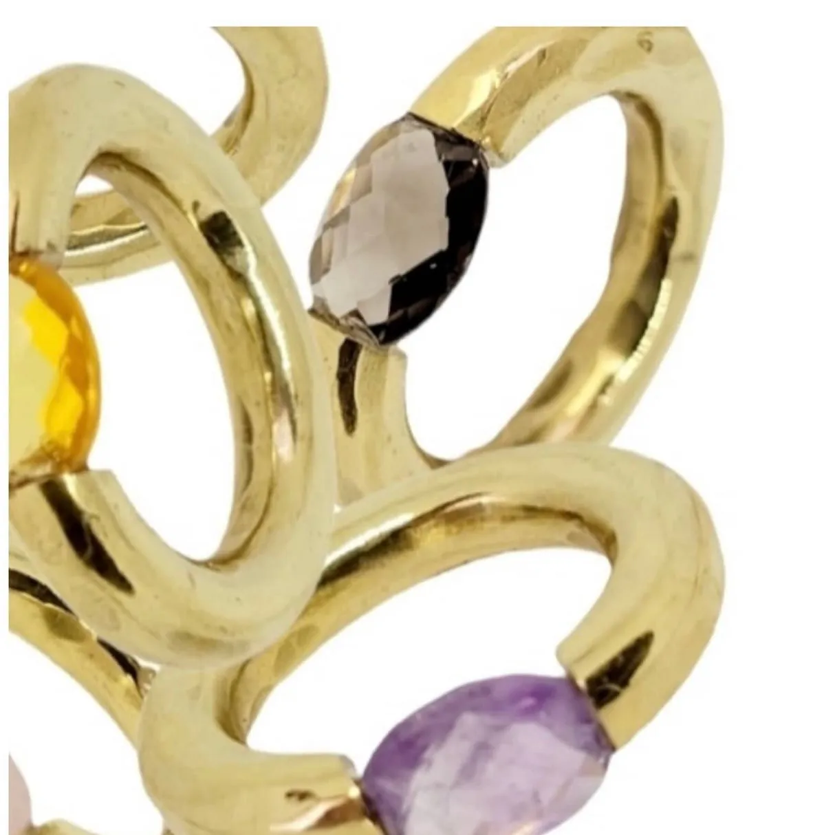 Stacking Brass Ring Citrine