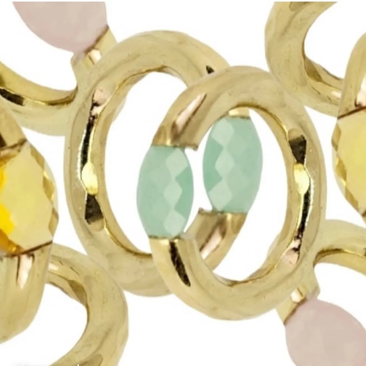 Stacking Brass Ring Citrine