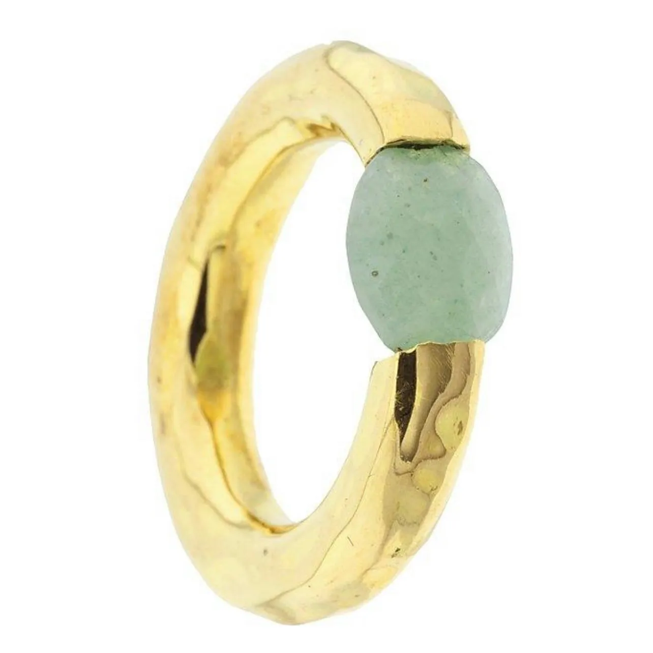 Stacking Brass Ring Citrine