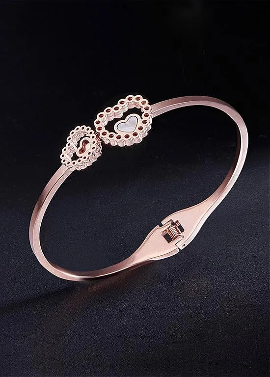 Stainless Steel Cuff Bangle Chromatic Conchs