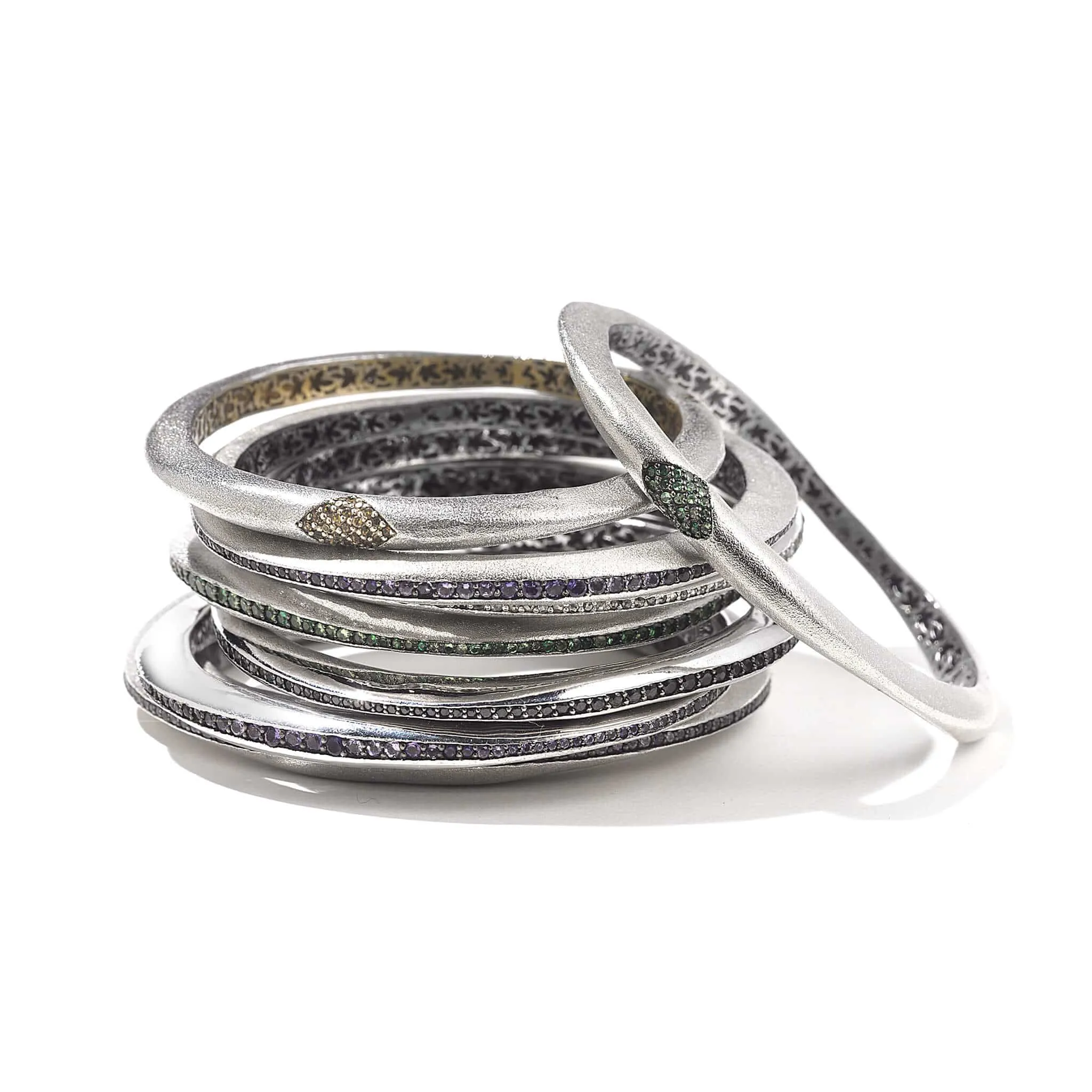 Sterling Silver Citrine Wave Bracelet - 5mm