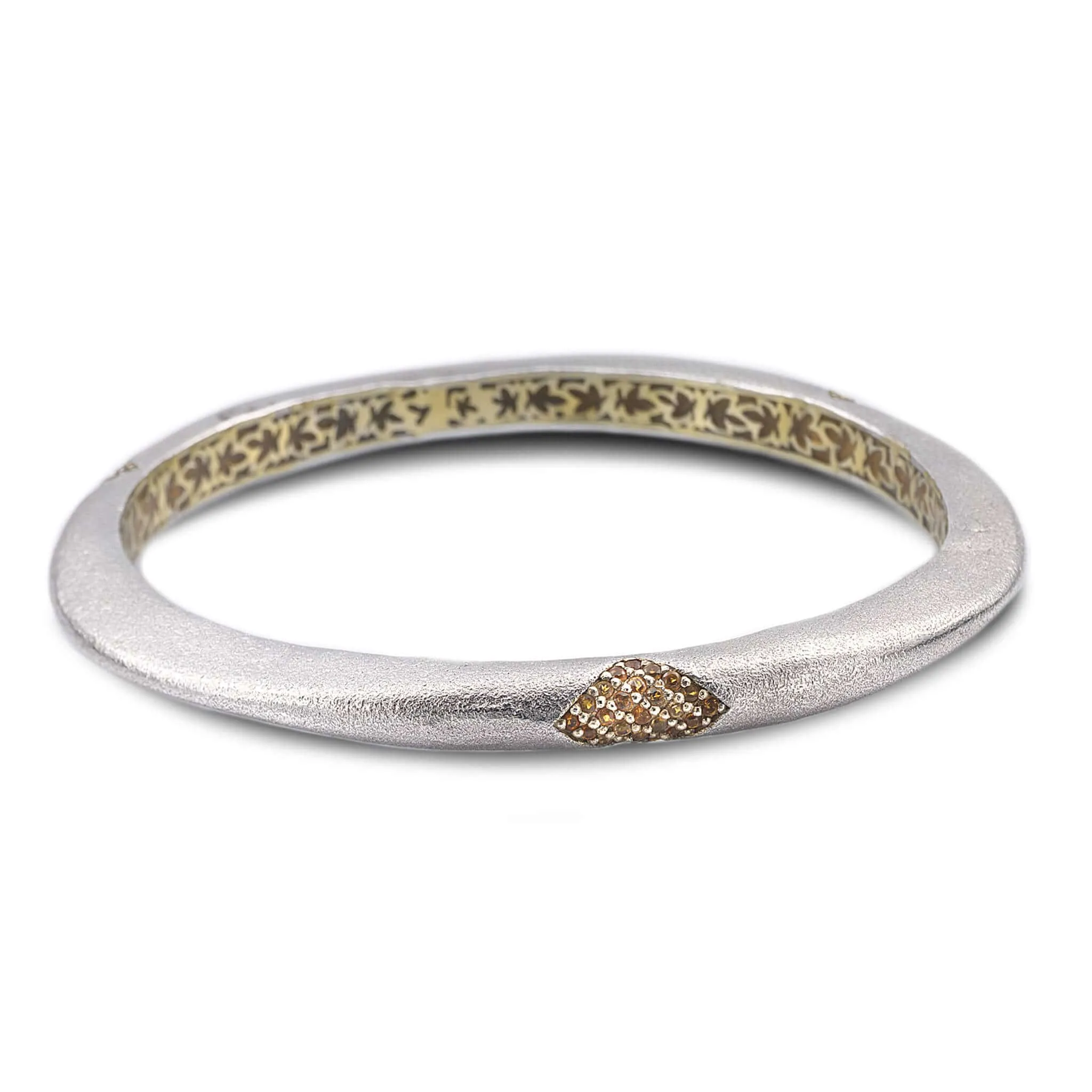 Sterling Silver Citrine Wave Bracelet - 5mm