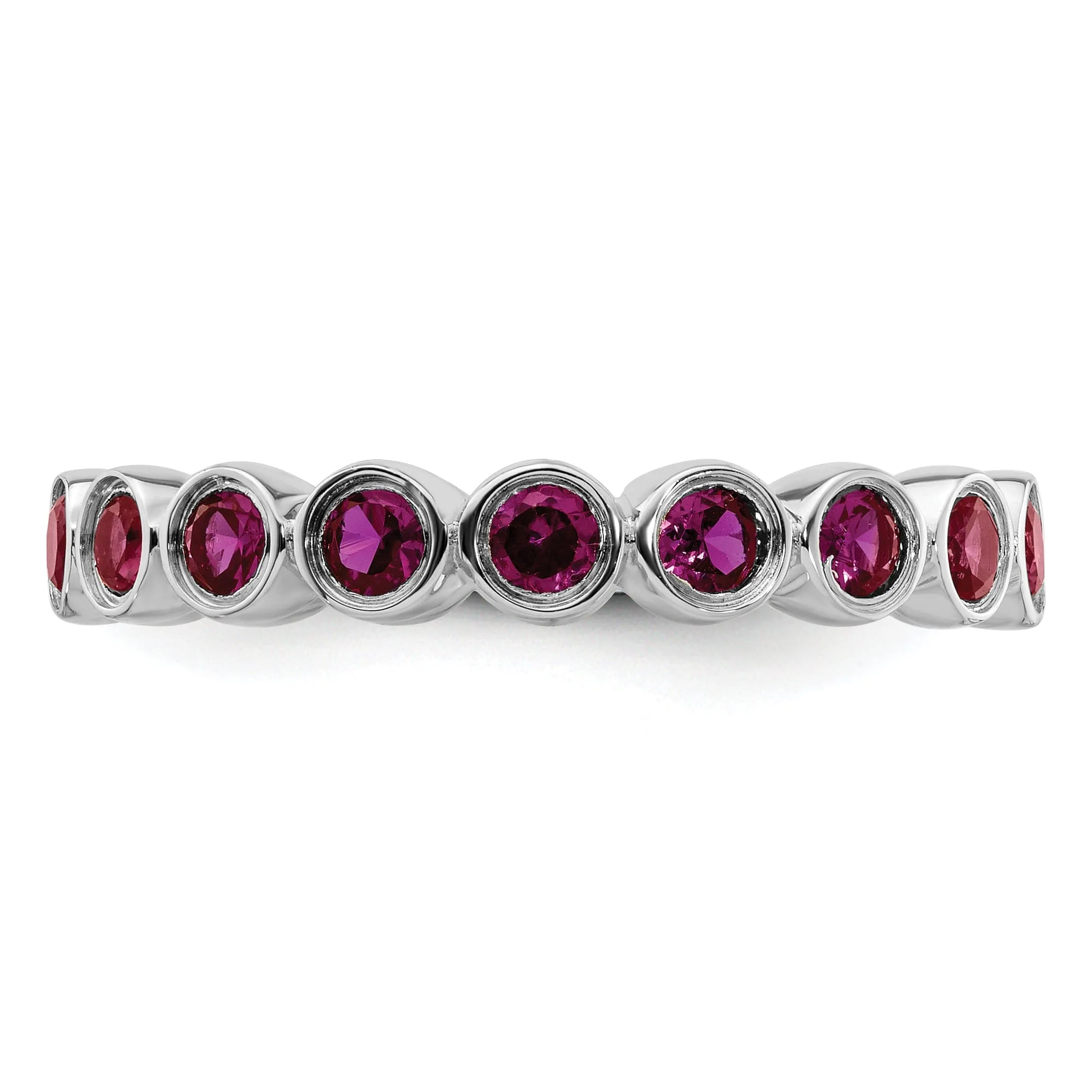 Sterling Silver Created Ruby Ring