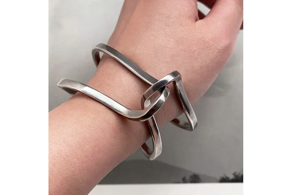 Sterling Silver Puzzle Bracelet
