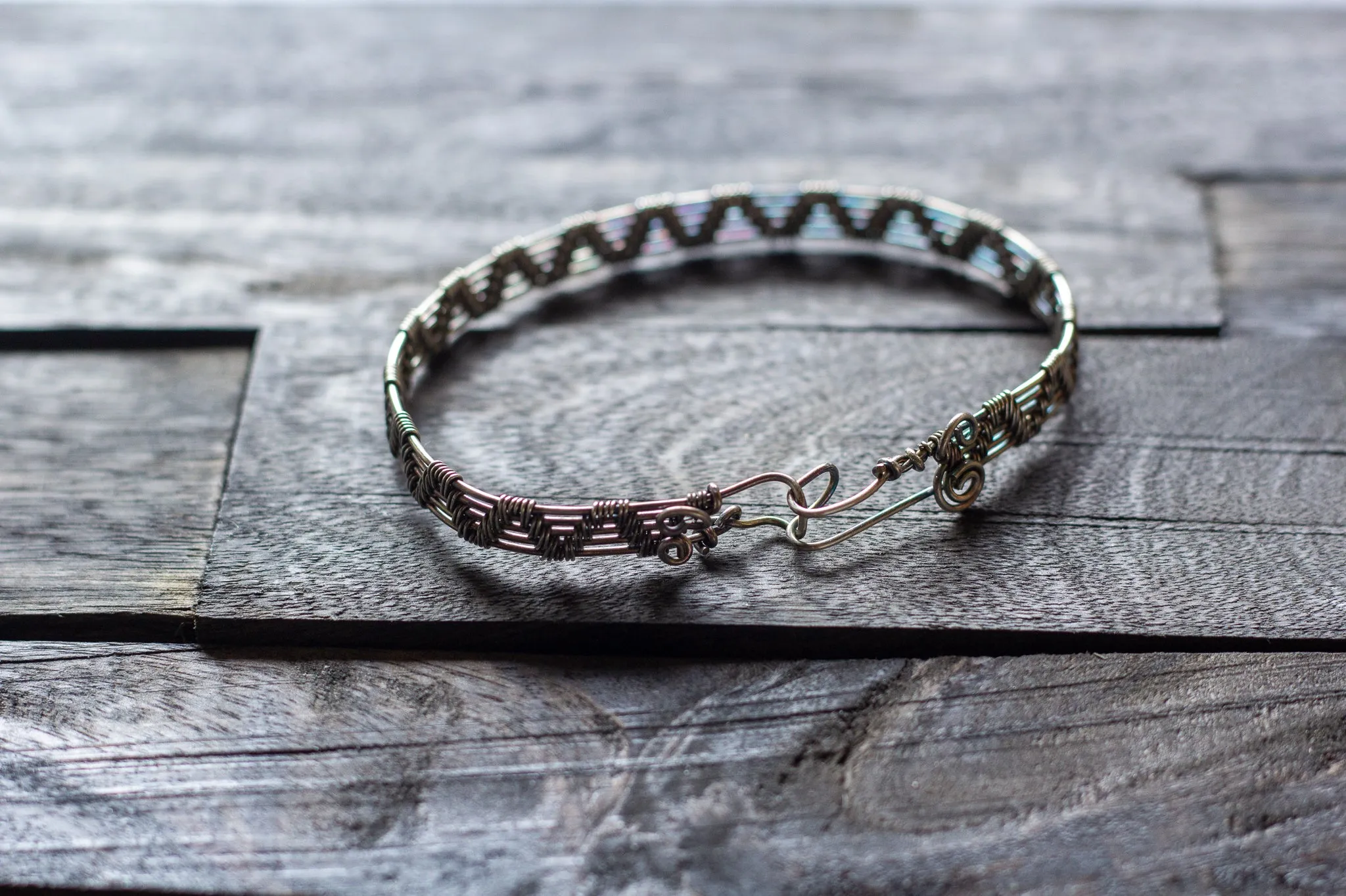 Sterling Silver Pyramid Weave Bracelet