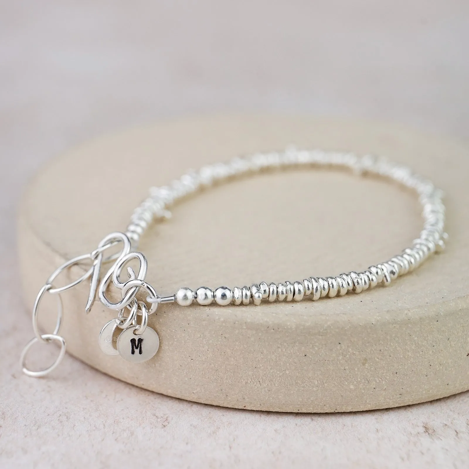 Sterling Silver Small Nugget Bracelet