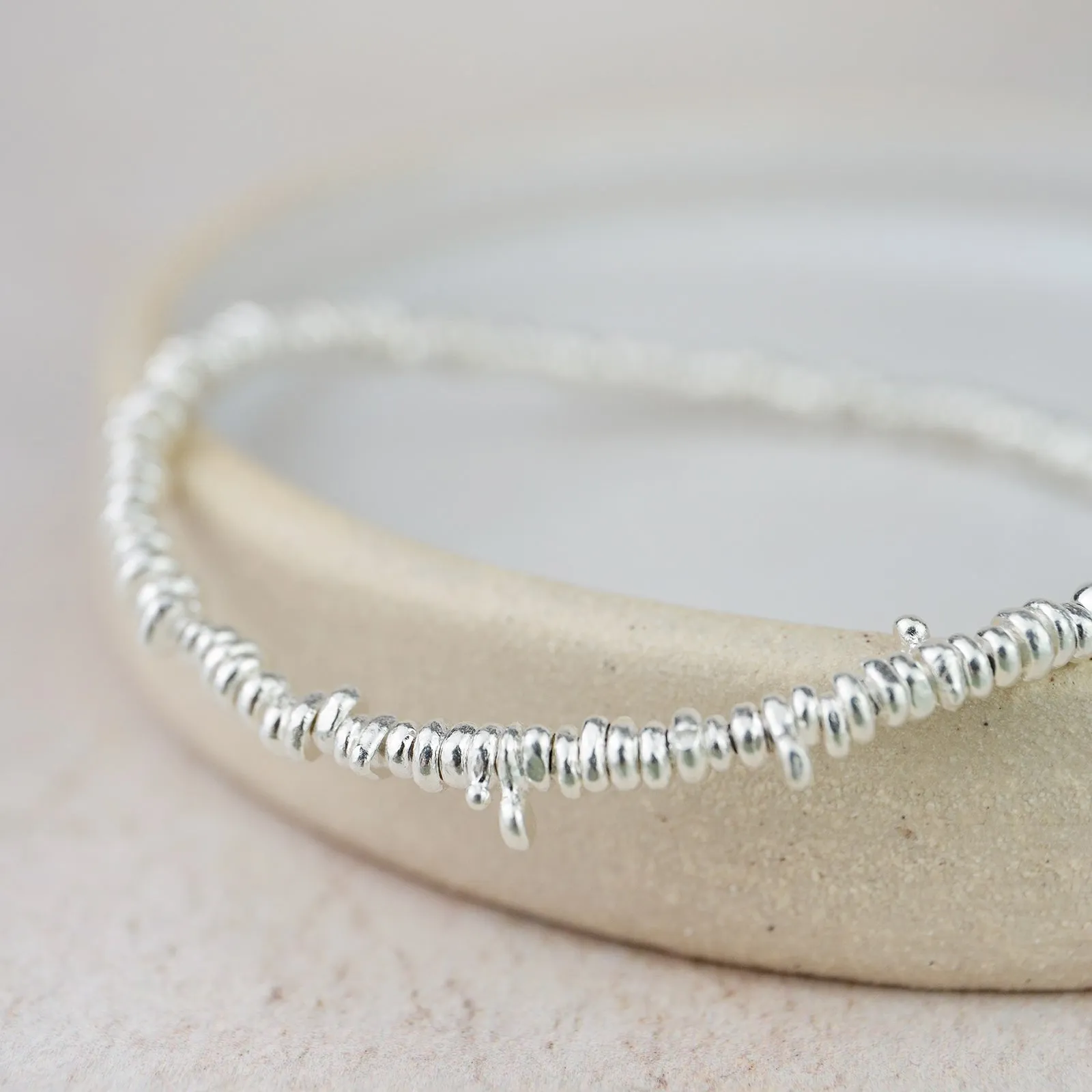 Sterling Silver Small Nugget Bracelet