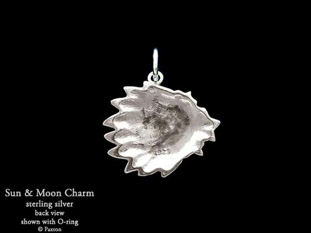 Sun Moon Charm Necklace Sterling Silver
